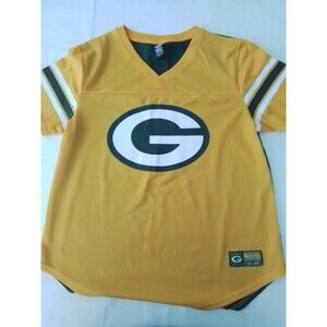 WOMEN'S GREEN BAY PACKERS SHORT SLEEVE MESH SHIRT. SIZE LARGE.